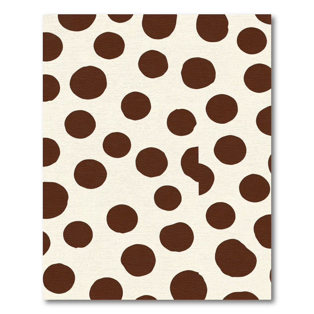 Dark Brown Organic Dot Shapes Rug