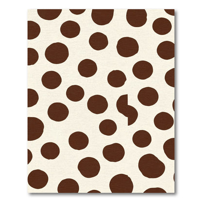 Dark Brown Organic Dot Shapes Rug