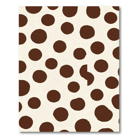 Dark Brown Organic Dot Shapes Rug