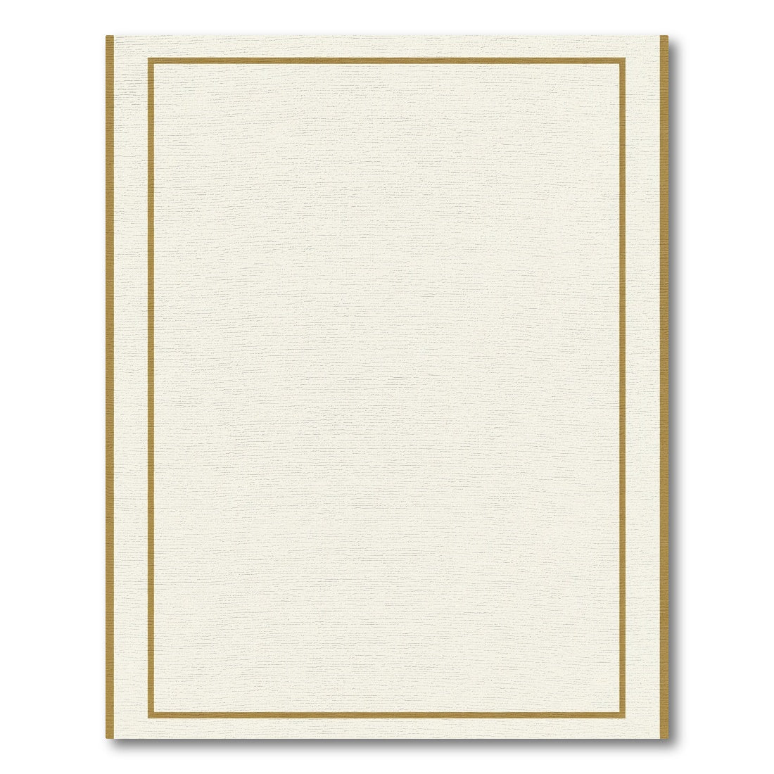 Minimalist Gold Border Linen Rug