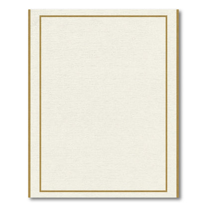 Minimalist Gold Border Linen Rug