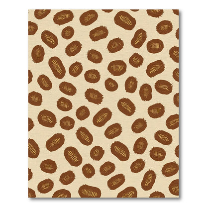 Brown Ochre Abstract Faux Fur Rug