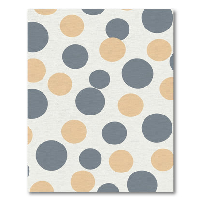 Gray Orange Dot Cluster Rug