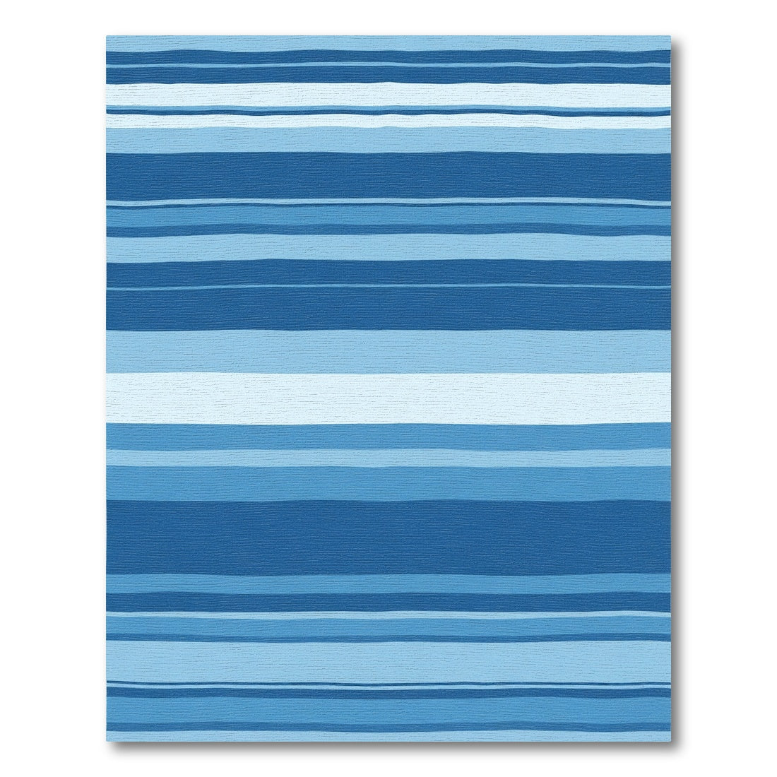 Classic Blue Horizontal Stripe Rug