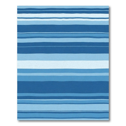 Classic Blue Horizontal Stripe Rug