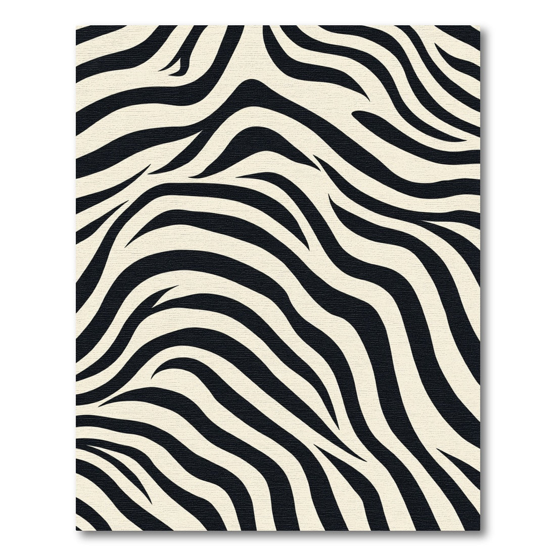 Bold Black Cream Animal Print Rug