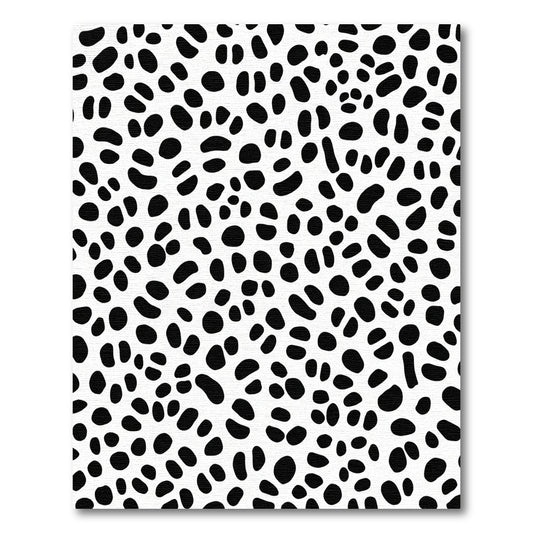 Black White Animal Spots Rug