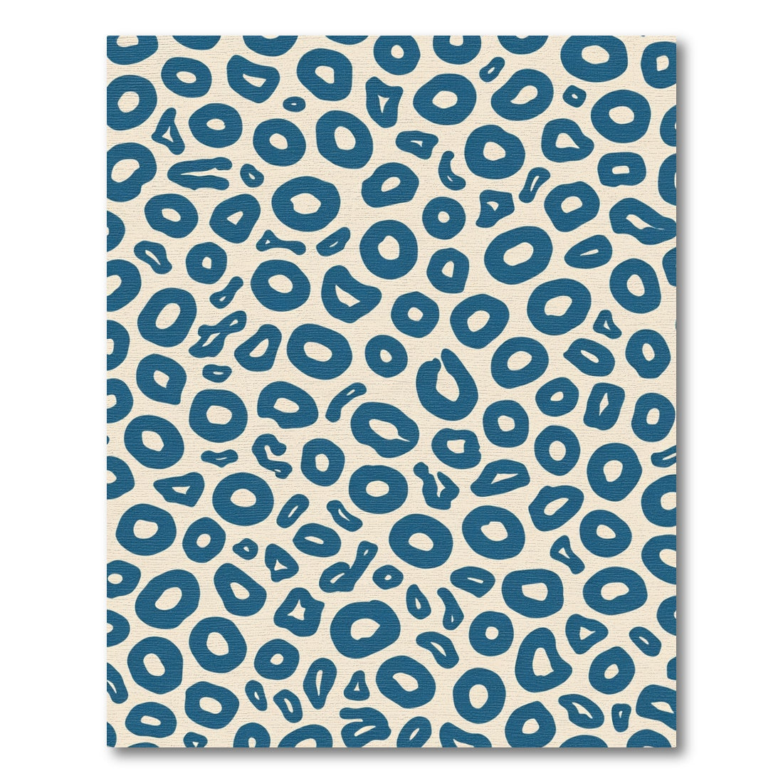 Blue Abstract Spots Organic Rug