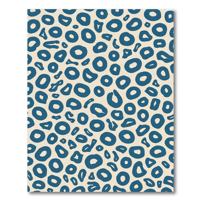 Blue Abstract Spots Organic Rug