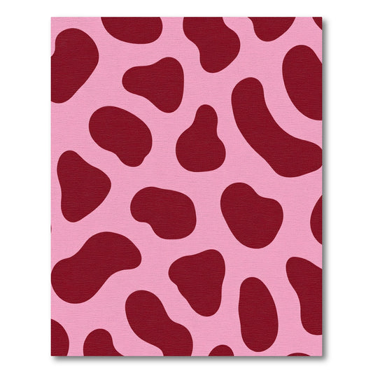 Pink Burgundy Spot Abstraction Rug
