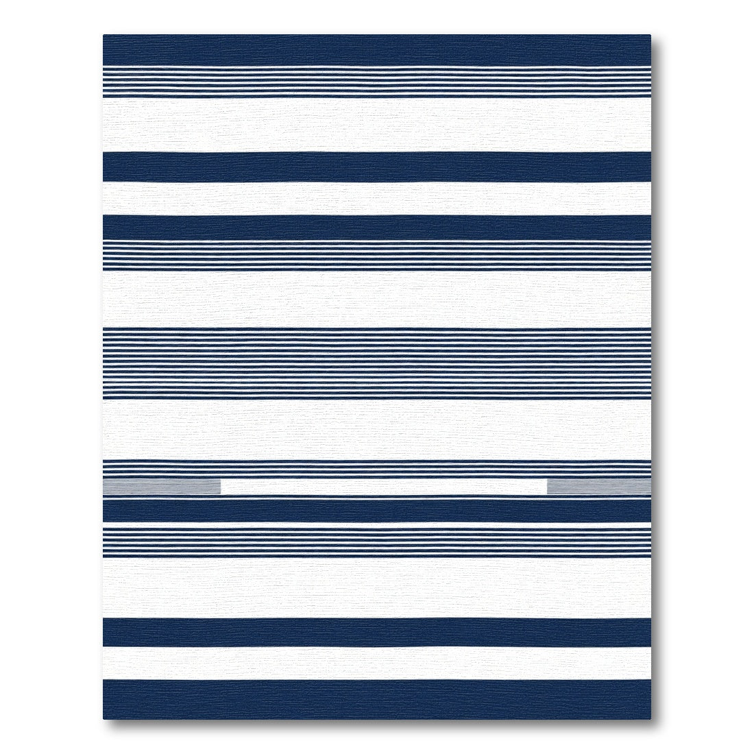 Bold Navy White Striped Rug
