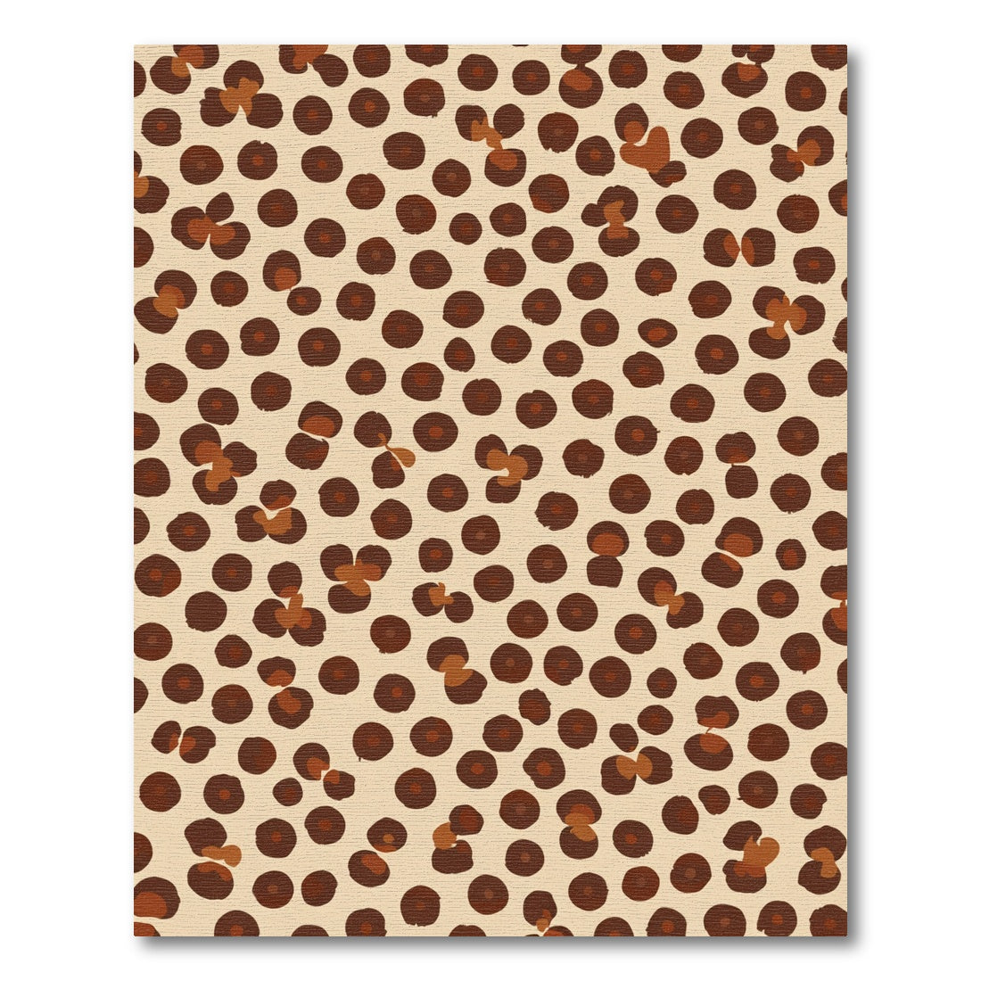 Brown Dot Animal Print Rug