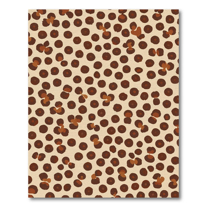 Brown Dot Animal Print Rug