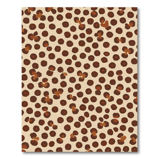 Brown Dot Animal Print Rug