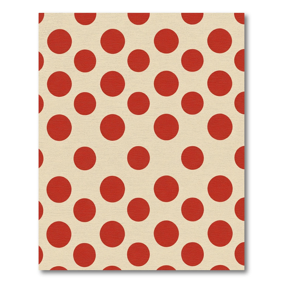 Classic Red Polka Dot Pattern Rug