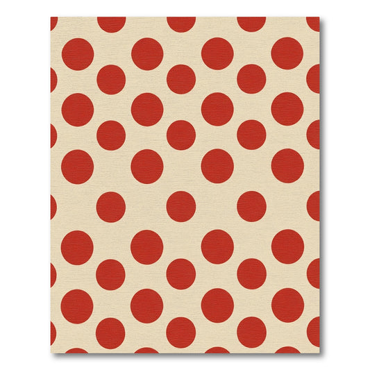 Classic Red Polka Dot Pattern Rug