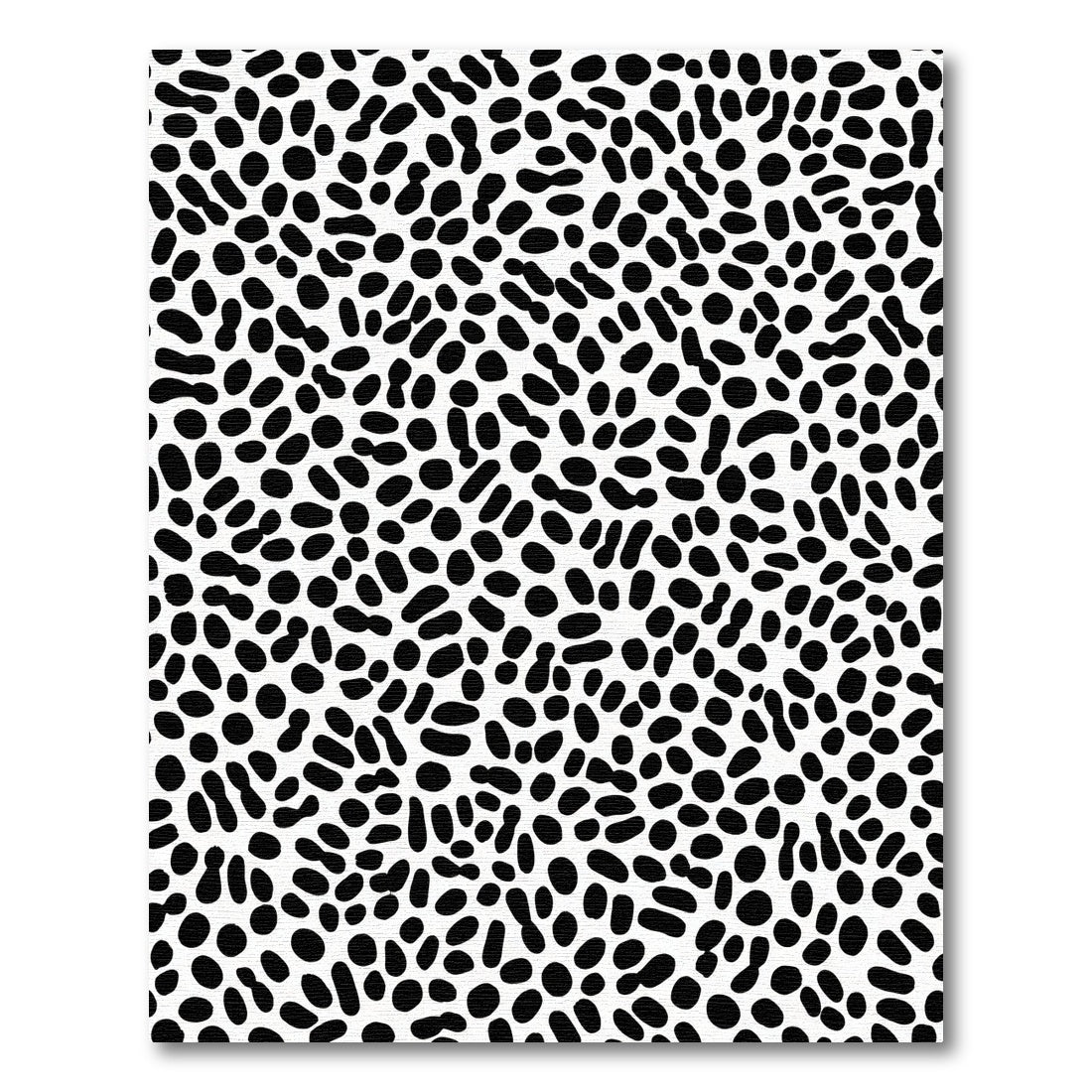 Bold Black Speckled Organic Texture Rug