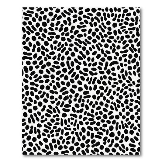 Bold Black Speckled Organic Texture Rug