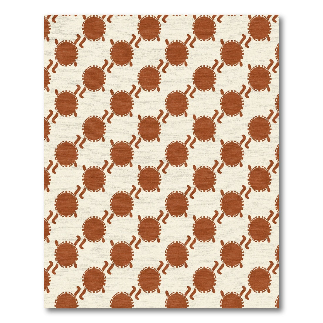 Brown Terracotta Turtle Repeat Rug