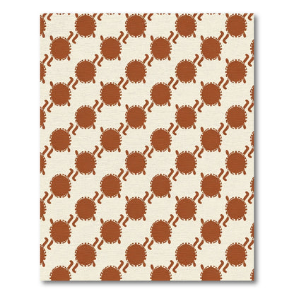 Brown Terracotta Turtle Repeat Rug