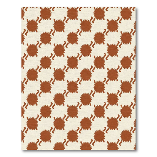 Brown Terracotta Turtle Repeat Rug