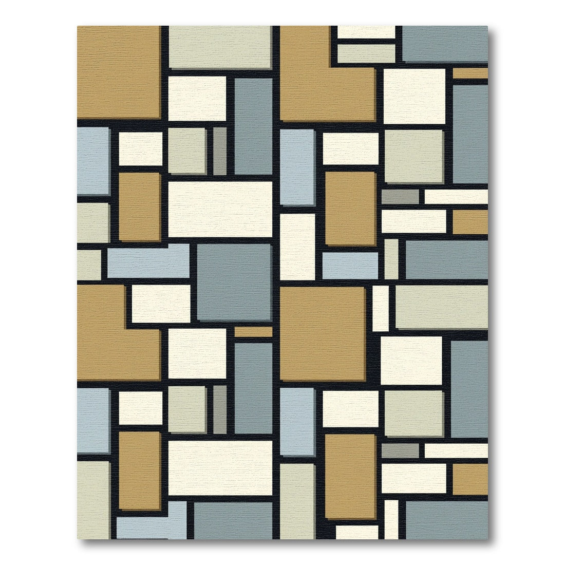 Abstract Geometric Composition Rectangles Rug