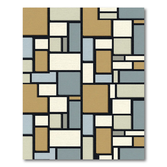 Abstract Geometric Composition Rectangles Rug