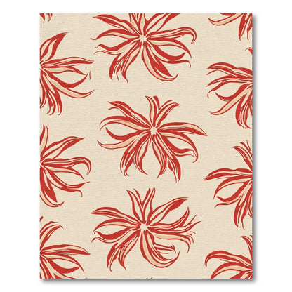 Crimson Floral Explosion Rug