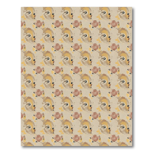 Tawny Owl Floral Repeating Arrangement Rug