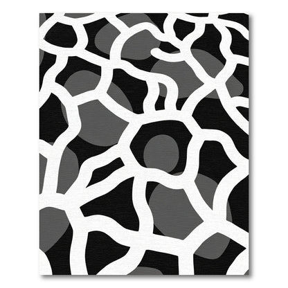 Monochrome Organic Abstract Lines Rug