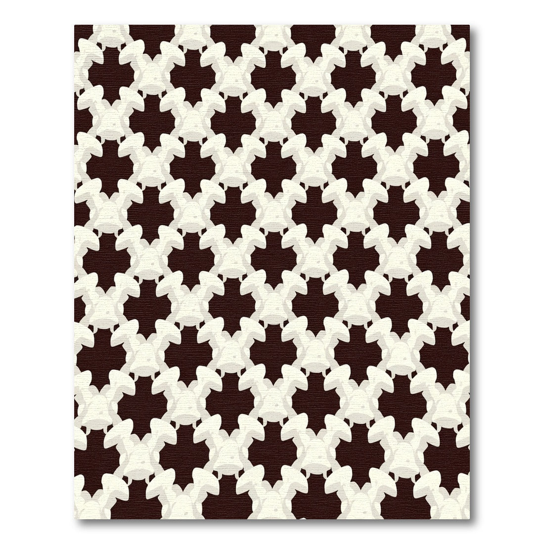 Cream Bunny Tile Repeating Art Rug