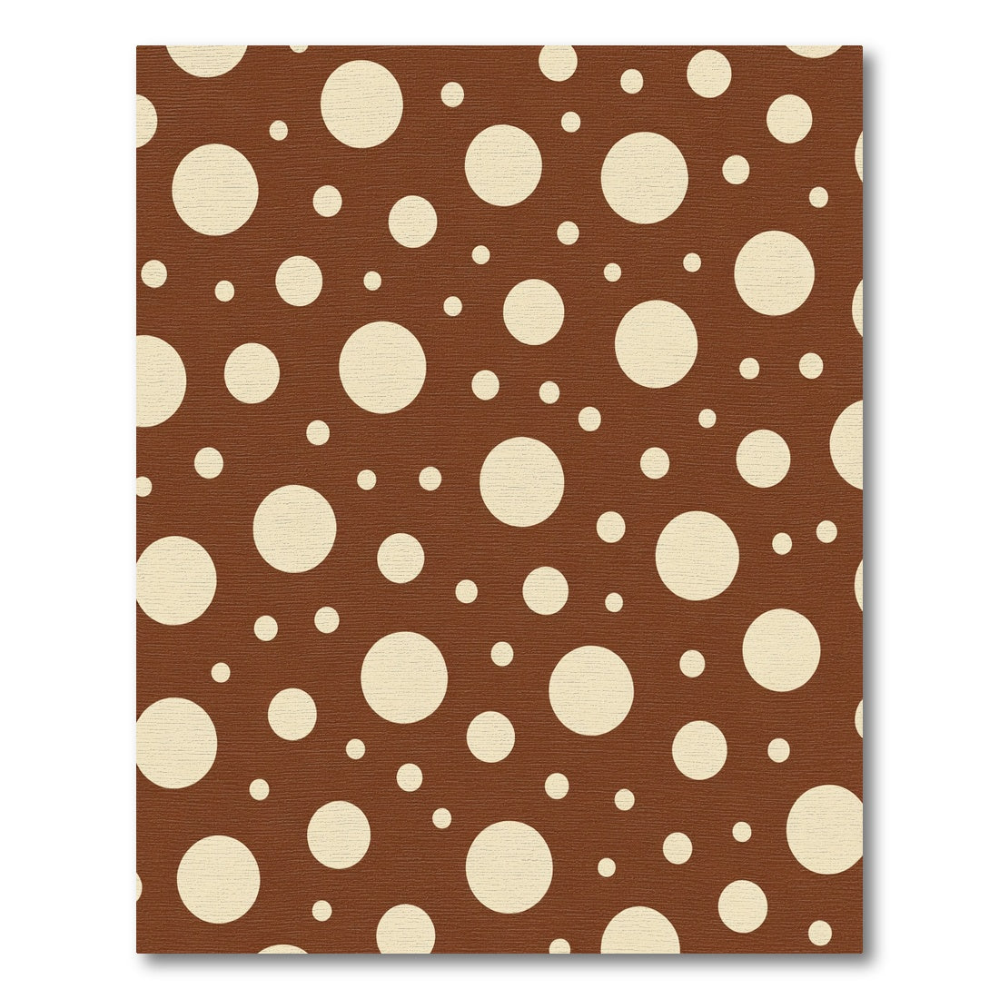 Brown Cream Polka Dot Circles Rug