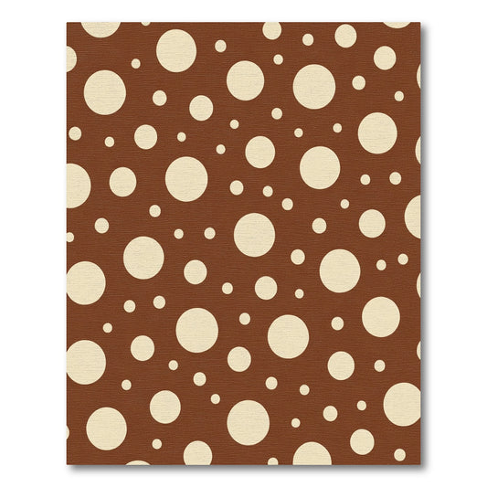Brown Cream Polka Dot Circles Rug