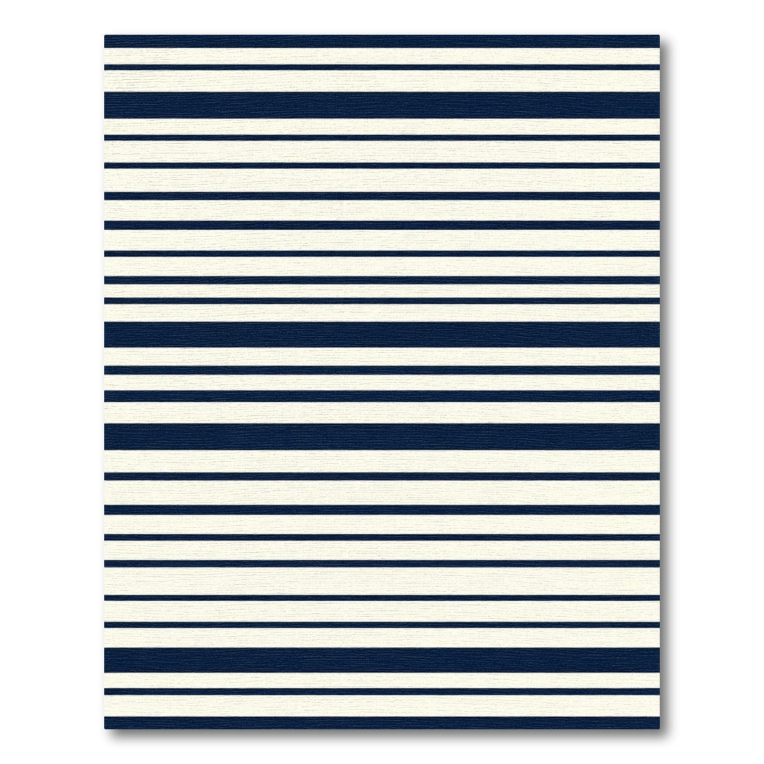 Classic Navy Cream Horizontal Stripe Rug