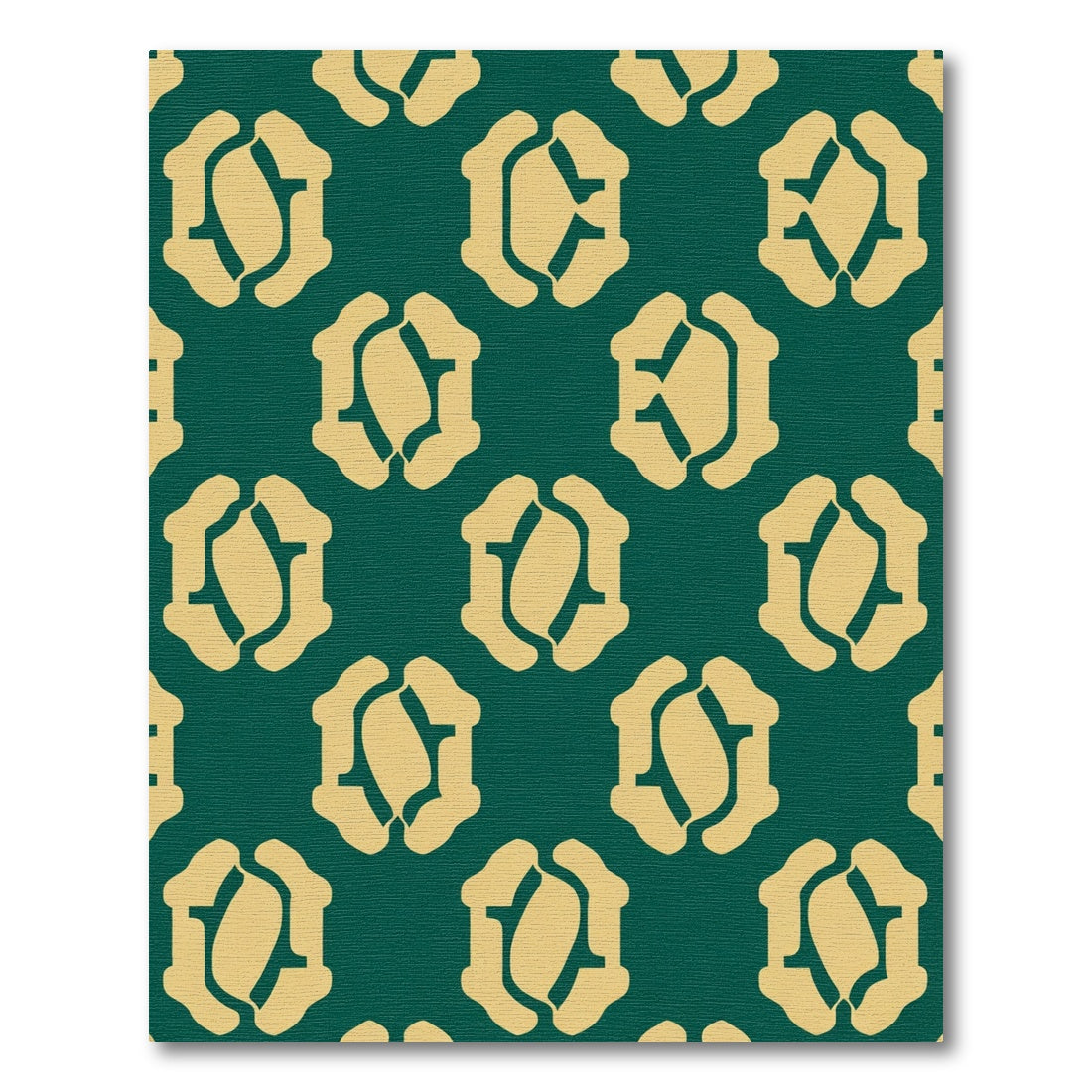 Golden Geometric Petal Medallion Rug