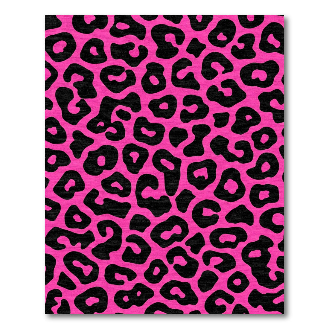 Bold Pink Black Leopard Print Rug