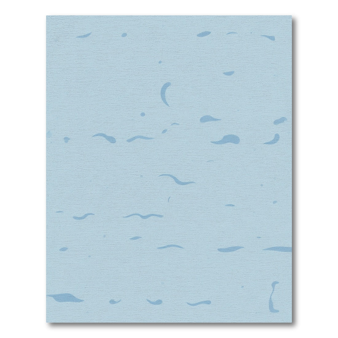 Pale Blue Organic Swirl Scatter Rug