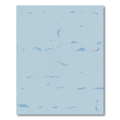 Pale Blue Organic Swirl Scatter Rug