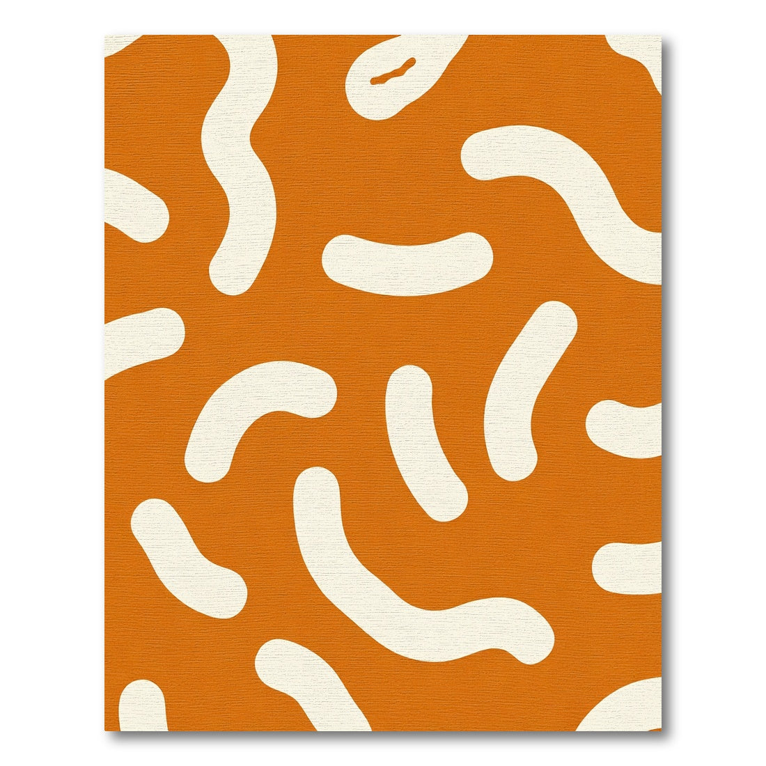 Creamy Blob Orange Abstract Rug