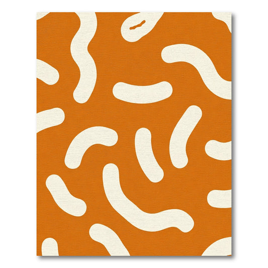 Creamy Blob Orange Abstract Rug