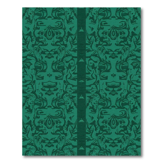Emerald Lush Scrollwork Baroque Rug