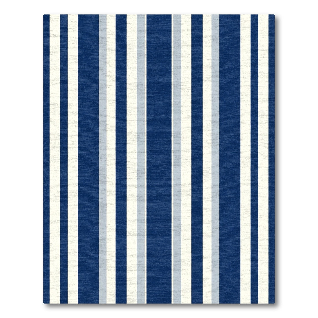 Classic Navy White Gray Stripes Rug