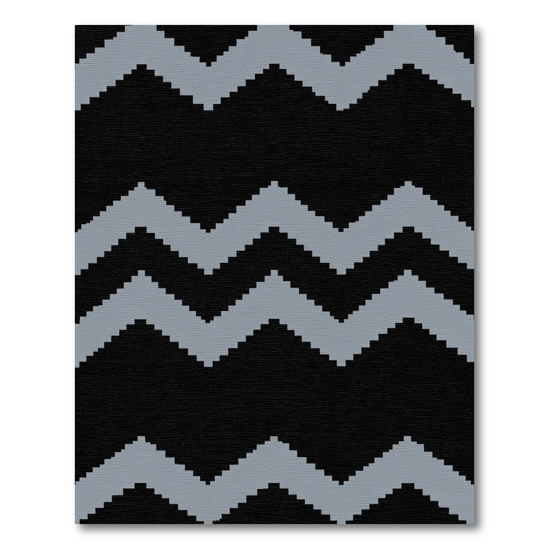Gray Zigzag Chevron Stripes Rug