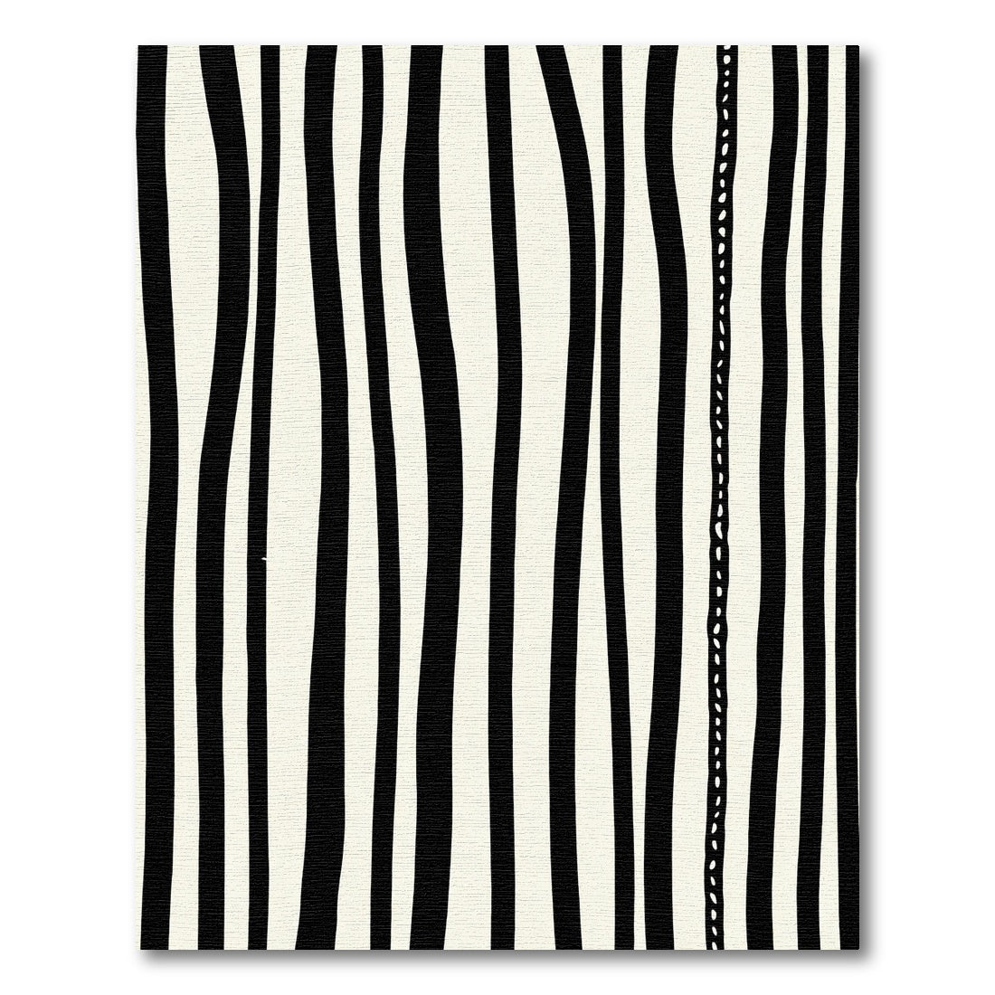 Black White Organic Stripe Rug