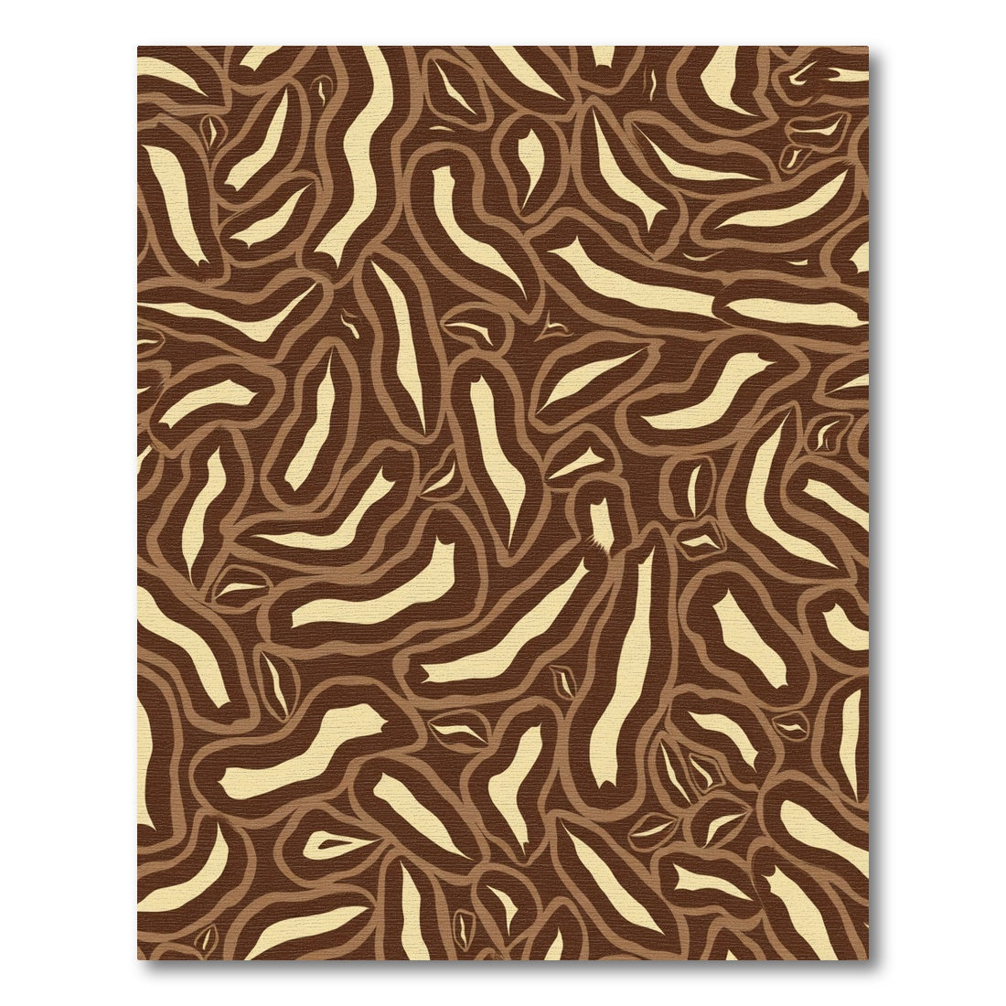 Brown and Beige Organic Flow Rug