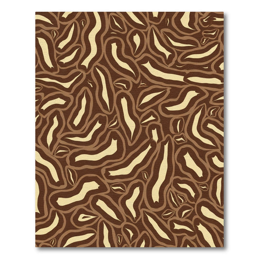Brown and Beige Organic Flow Rug