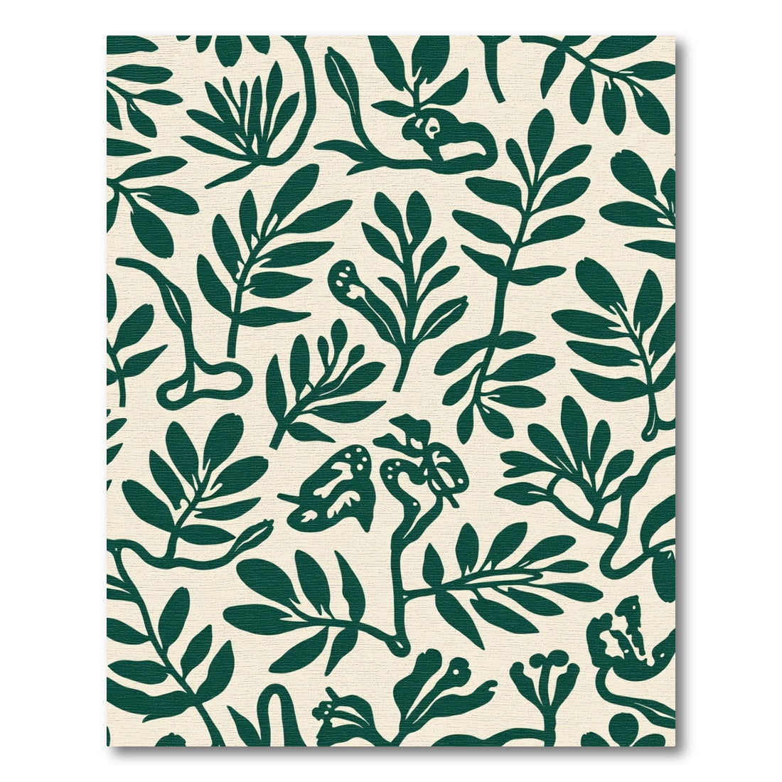 Deep Emerald Botanical Swirls Rug