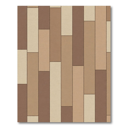 Natural Bark Wood Plank Arrangement Rug