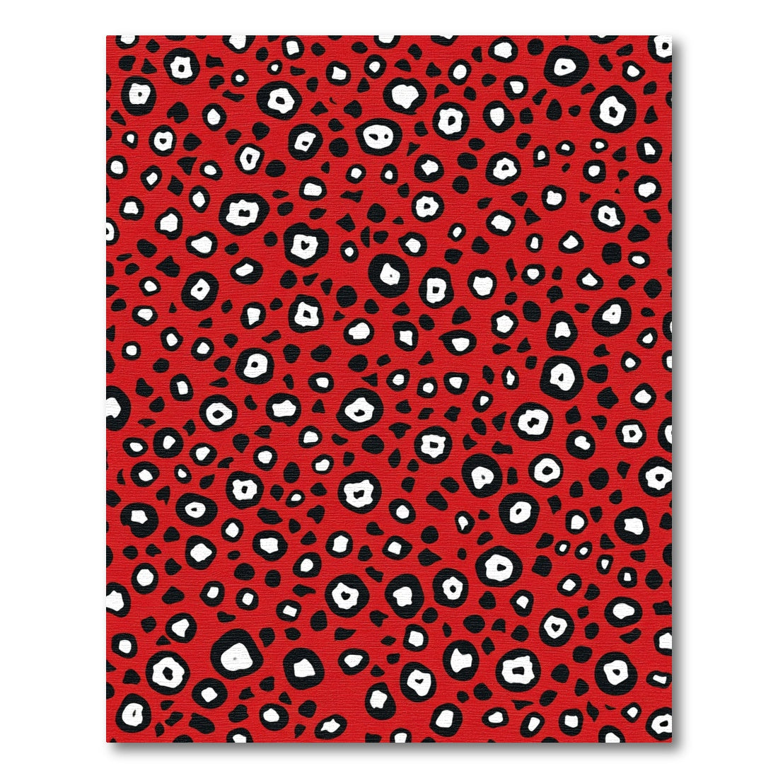 Red Animal Print Spots Rug