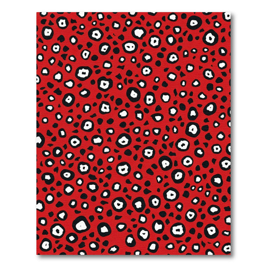 Red Animal Print Spots Rug